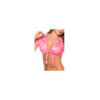 Top court rose wetlook avec noeud de cravate 